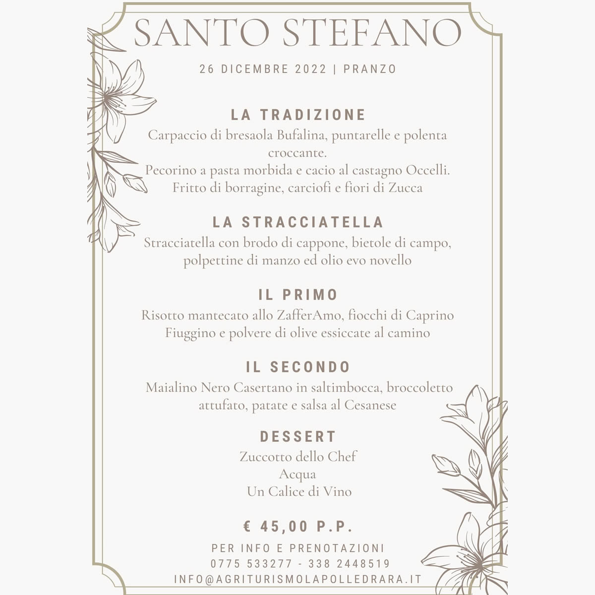 Featured image for “26 Dicembre – Menù di Santo Stefano”