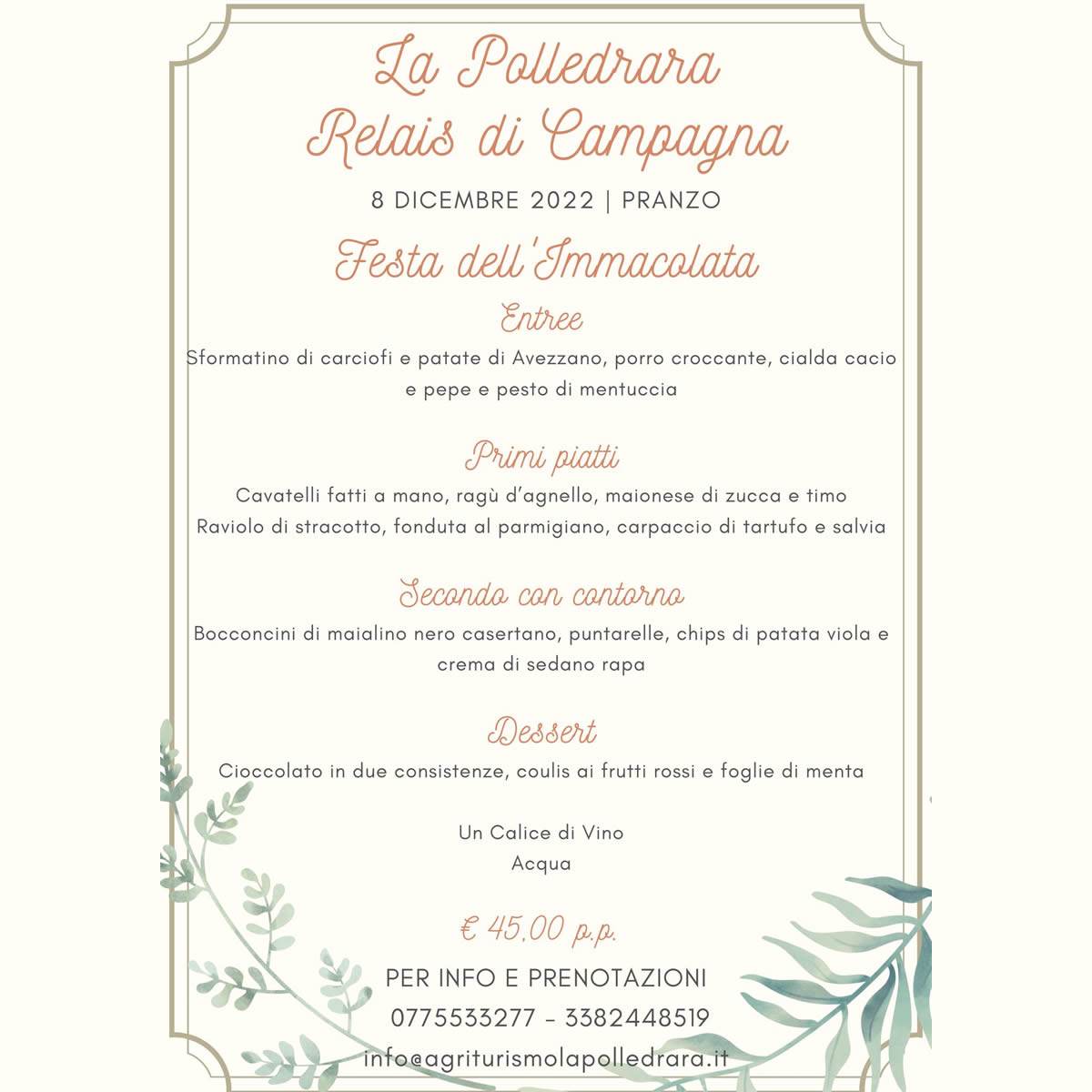 Featured image for “8 Dicembre – Menù dell’Immacolata”